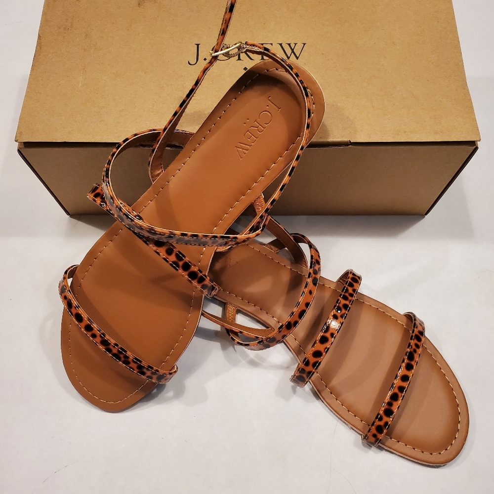J Crew Factory Tortoise Ankle-Strap Sandals